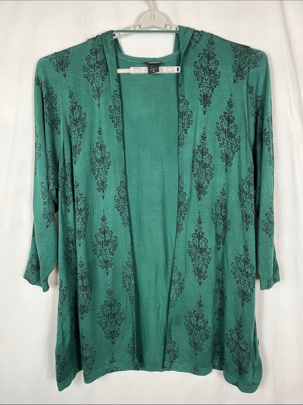 Disney Haunted Mansion Green and Black Hooded Cardigan